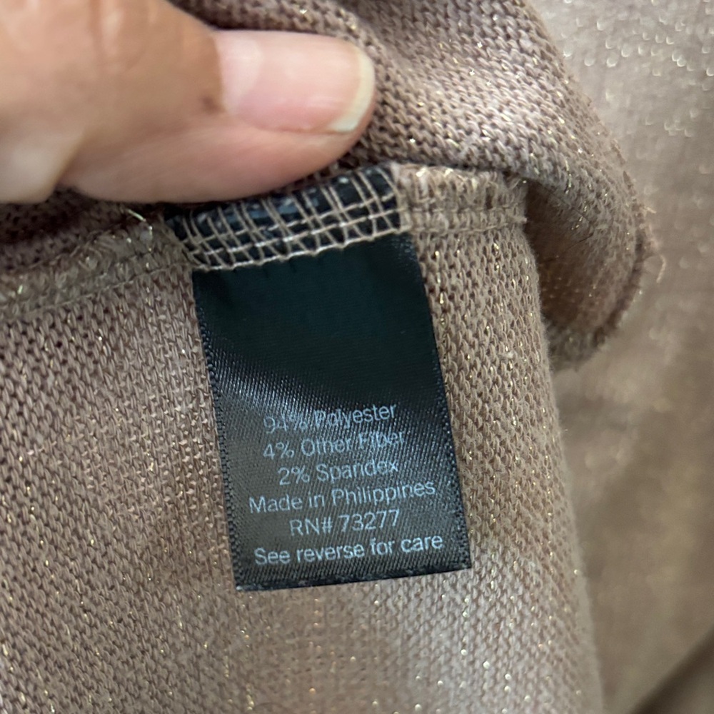 Simply Vera Vera Wang Taupe V-Neck Tank Top - Picture 6 of 6